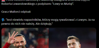 ODPOWIEDŹ napastnika Mallorki na... PORÓWNANIE GO DO LEWANDOWSKIEGO!